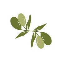 Olive Logo Design, Olive Oil Tree Vector, Simple Illustration Template vector