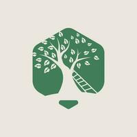 Tree Logo Design, Playground Vector, Education Tree Icon vector