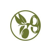Olive Logo Design, Olive Oil Tree Vector, Simple Illustration Template vector