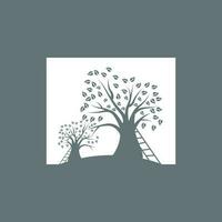 Tree Logo Design, Playground Vector, Education Tree Icon vector