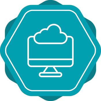 icono de vector de computación de borde