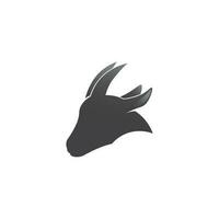 Goat head logo with minimalistic design. vector