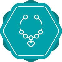 Heart Shaped Necklace Vector Icon