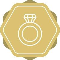 icono de vector de anillo de diamante