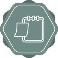Writing pad with sticky no Vector Icon