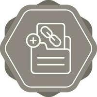 Document Insert Link Vector Icon