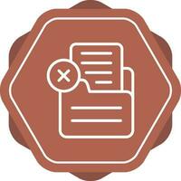 documento rechazado vector icono