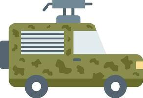 Military Jeep icon vector image.