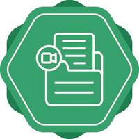 Document Insert Video Vector Icon