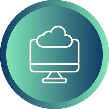 icono de vector de computación de borde