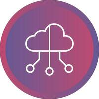 Hybrid Cloud Vector Icon