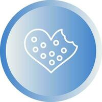 Heart shaped cookies Vector Icon