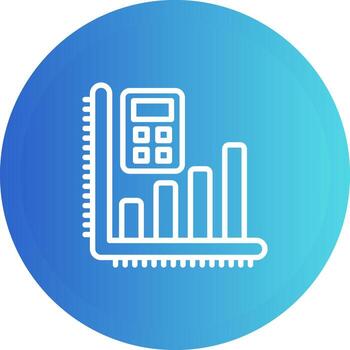 calculadora con grafico vector icono