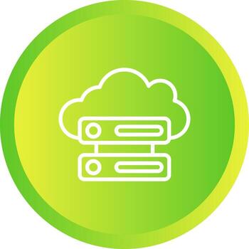 icono de vector de computación en la nube