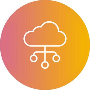 icono de vector de computación en la nube