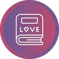 Love story book Vector Icon