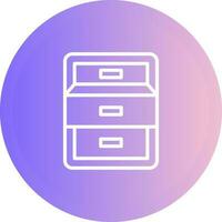 Filing cabinet with open door Vector Icon