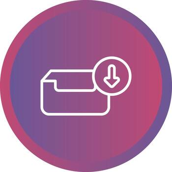 bandeja de entrada con flecha vector icono