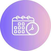 Calendar with clock Vector Icon