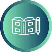 Open book with pen Vector Icon