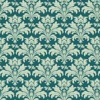 Decorative damask style pattern design background vector