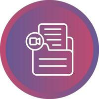 Document Insert Video Vector Icon