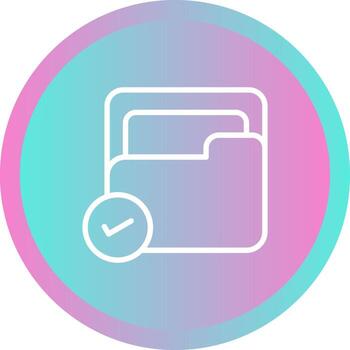 aceptar documento vector icono