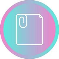 Paperclip with paper Vector Icon