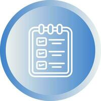 Memo pad with checklist Vector Icon