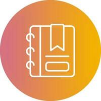 Writing pad with bookmark Vector Icon