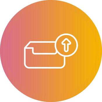 bandeja de salida con flecha vector icono