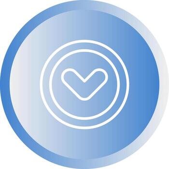 ángulo abajo vector icono