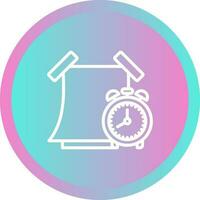 Sticky note with alarm clo Vector Icon