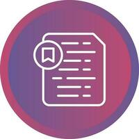 Document Insert Bookmark Vector Icon