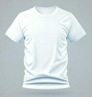 Medium shot, Overhead view, A blank white T-shirt generative ai photo