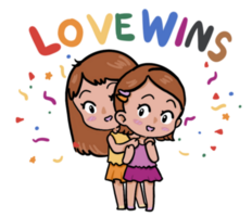 HAPPY PRIDE MONTH element and stickers. Love always in. Be you and love who you are. beacuse love is all around and love has no gender png