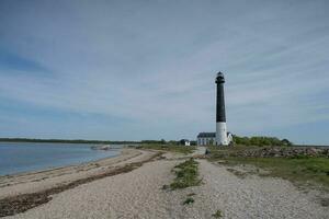 View of Sorve Lighthouse on the island of Saaremaa in Estonia photo
