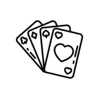 Card games icon in vector. Illustration vector