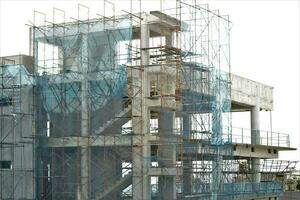 Jacarta, indonesia-23 abril 2023 construcción trabajadores trabajando en un edificio foto