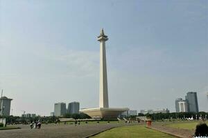 Jakarta, Indonesia-18 June 2023 monumen nasional monas Jakarta city icon photo