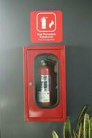 fire extinguisher at the train station photo