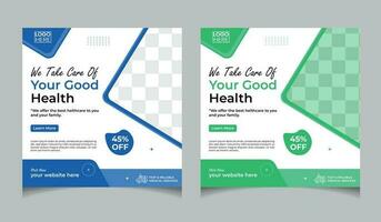 Medical Social Media Template vector