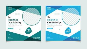 Medical Social Media Template vector