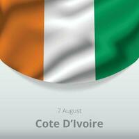 Happy Independence Day of Cote Divoire, illustration background design, country theme vector