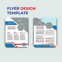 Corporate Two Page business flyer and brochure cover page template design for print. vector