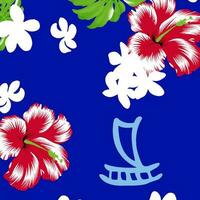 adobe ilustrador hawaiano y floral playa resumen modelo adecuado para textil y impresión necesidades vector