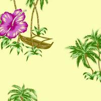 adobe ilustrador hawaiano y floral playa resumen modelo adecuado para textil y impresión necesidades vector