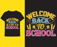 back to school t-shirt design vector art elements