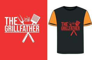 B B Q T-Shirt Design vector