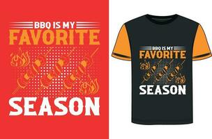 B B Q T-Shirt Design vector